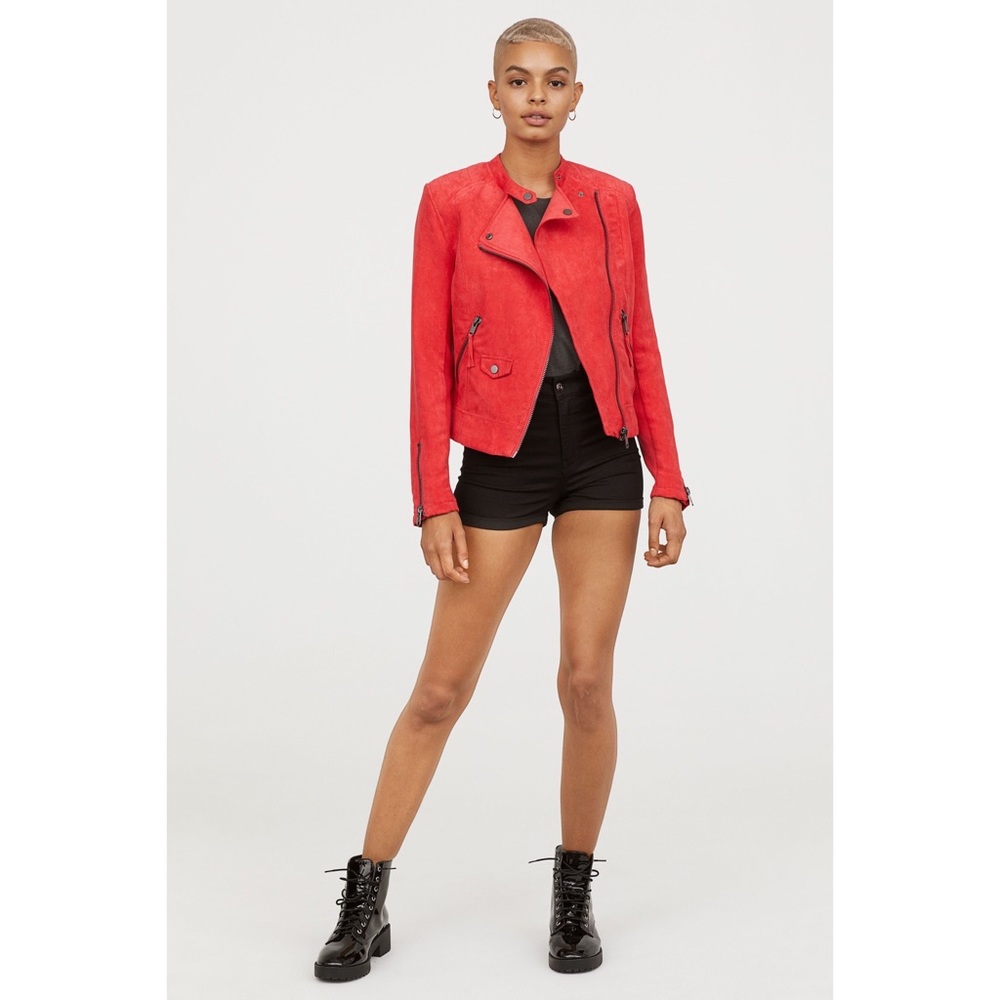 H&M Red Biker Jacket - US Size 8